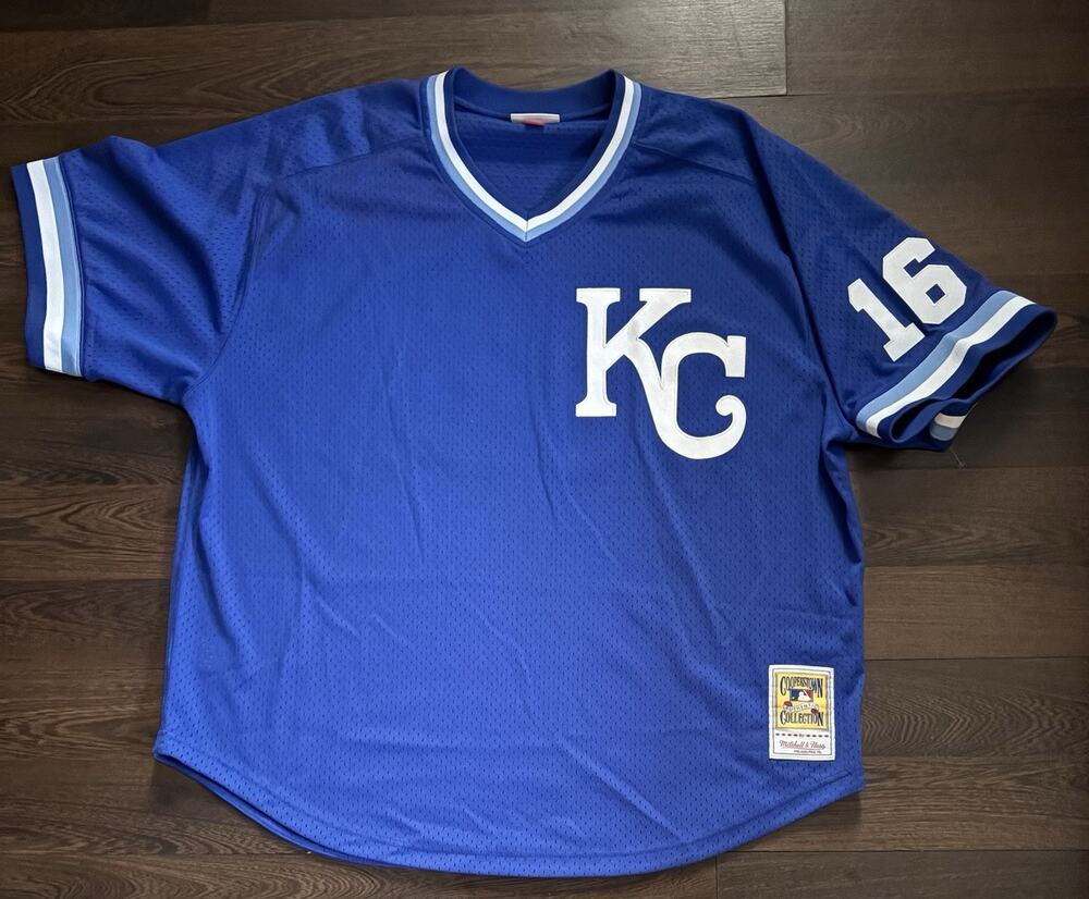Mitchell & Ness Blue MLB Kansas City Royals Bo Jackson 1989 Jersey Sz 3XL (56)